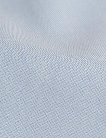 Semi-fitted light blue wool and cashmere shirt