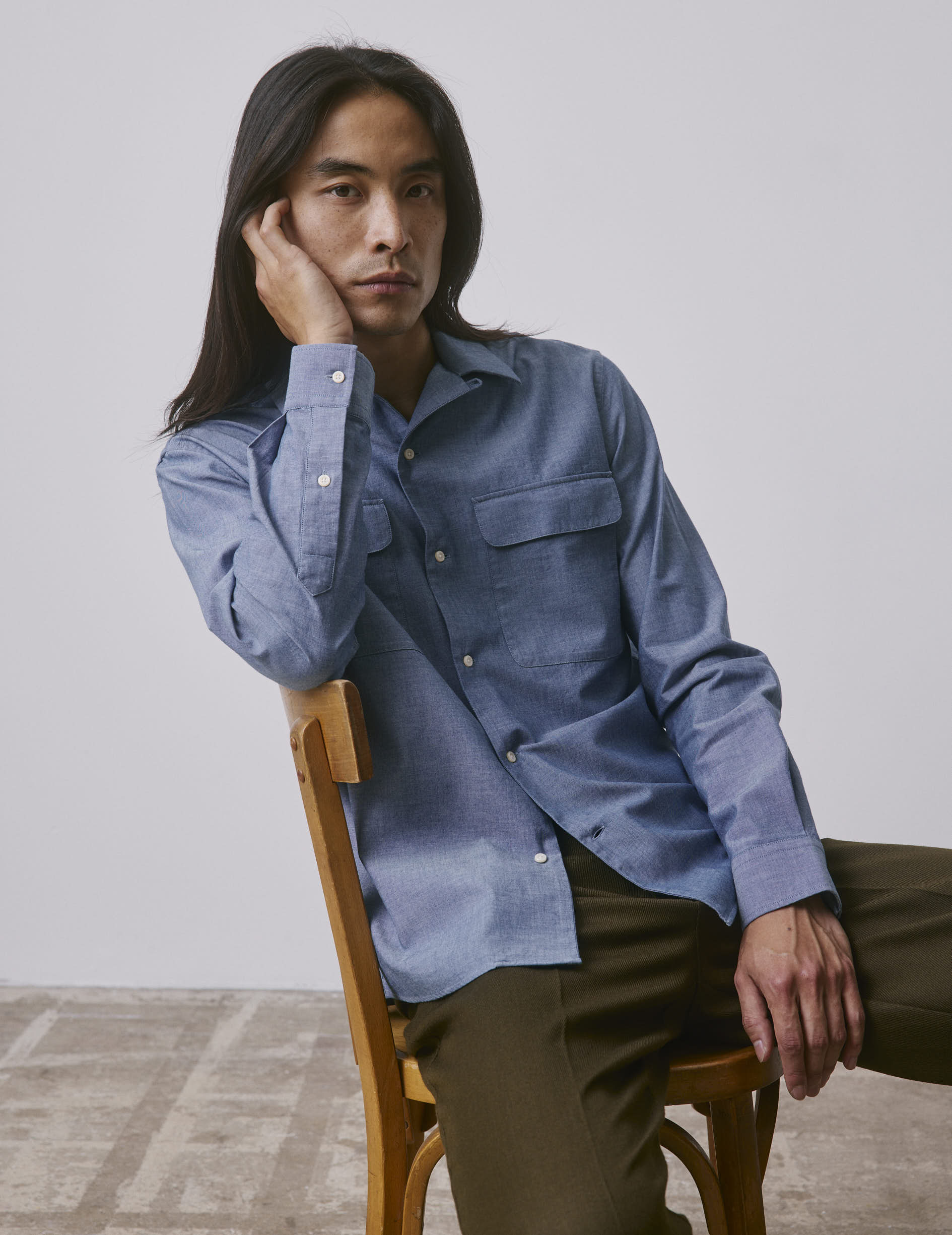 Blue denim Ivano shirt