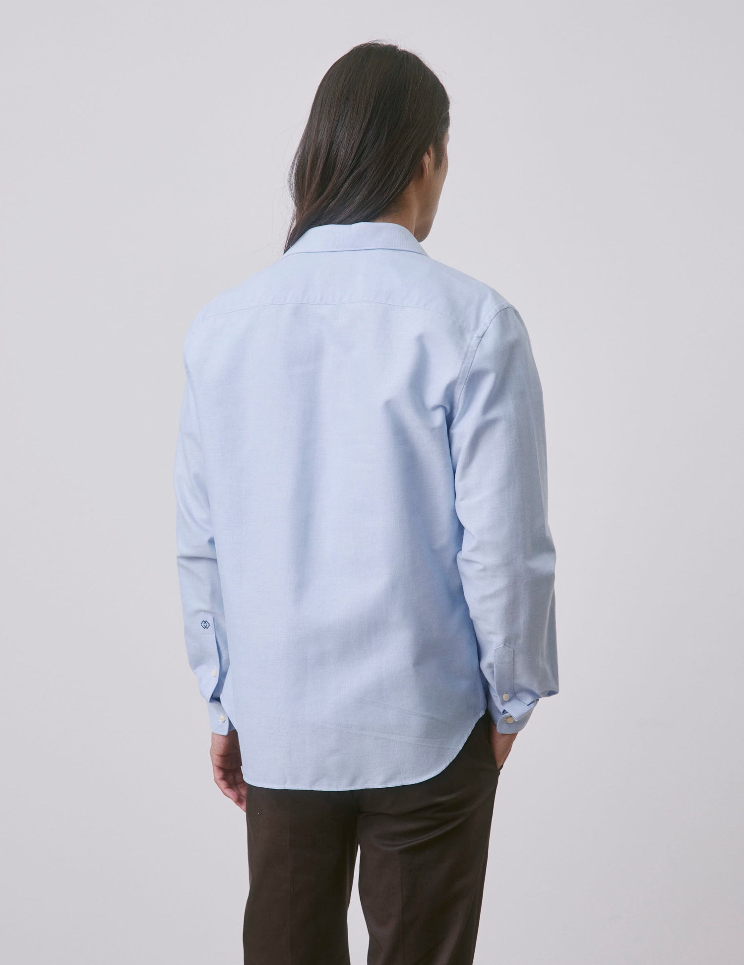 Unisex blue “Je t’aime” shirt - Oxford - Figaret Collar#4