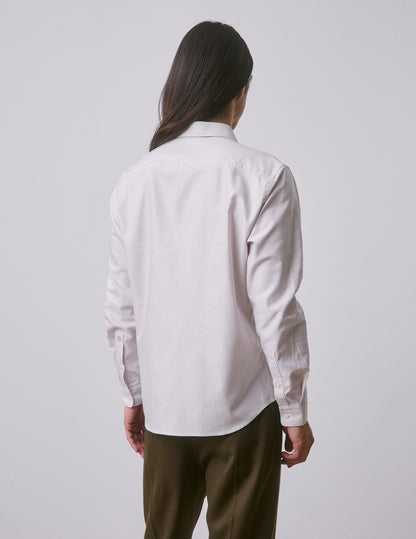 Unisex brown striped “Je t’aime” shirt
