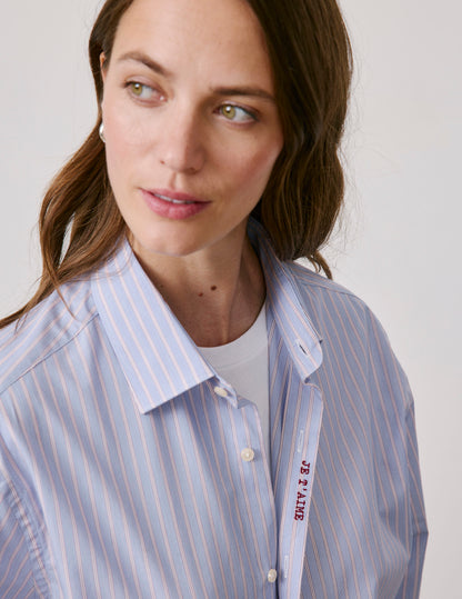 Unisex red striped “Je t’aime” shirt