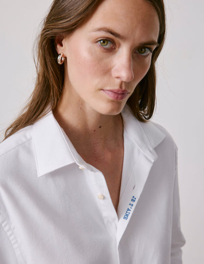 Unisex white “Je t’aime” shirt