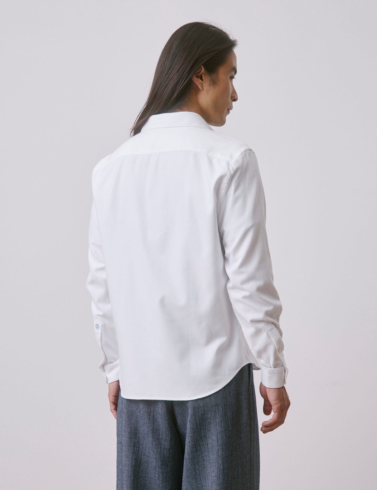 Unisex white “Je t’aime” shirt - brushed oxford - Figaret Collar