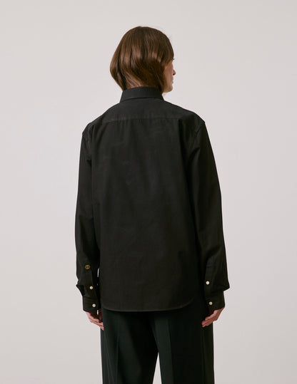 Unisex black denim “Je t’aime” shirt