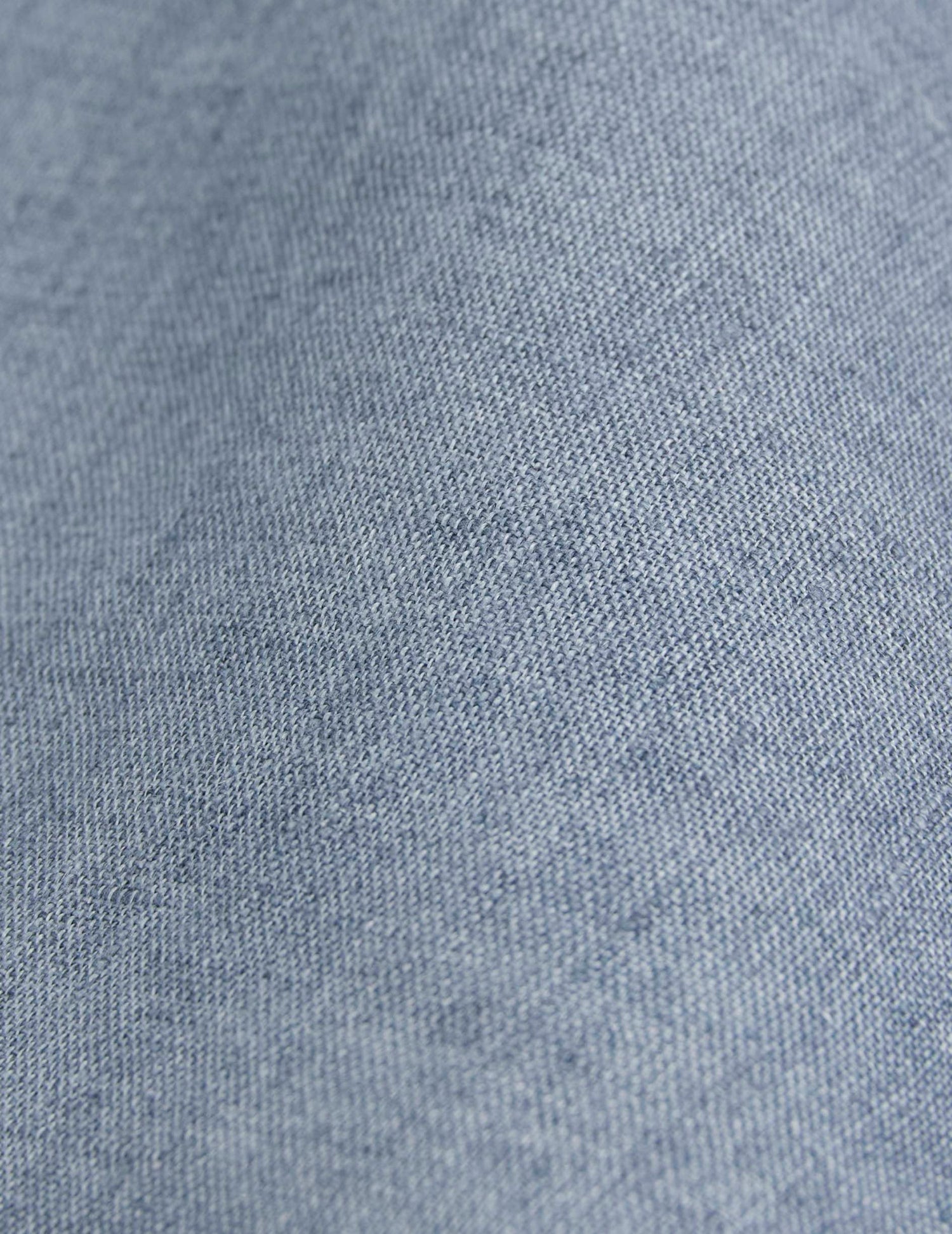 Unisex blue linen “Je t’aime” shirt - Linen - Figaret Collar#9