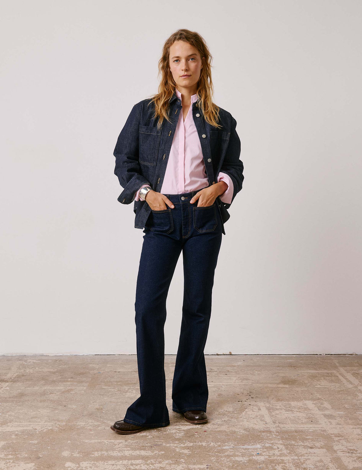 Kate flare jeans in denim - Denim