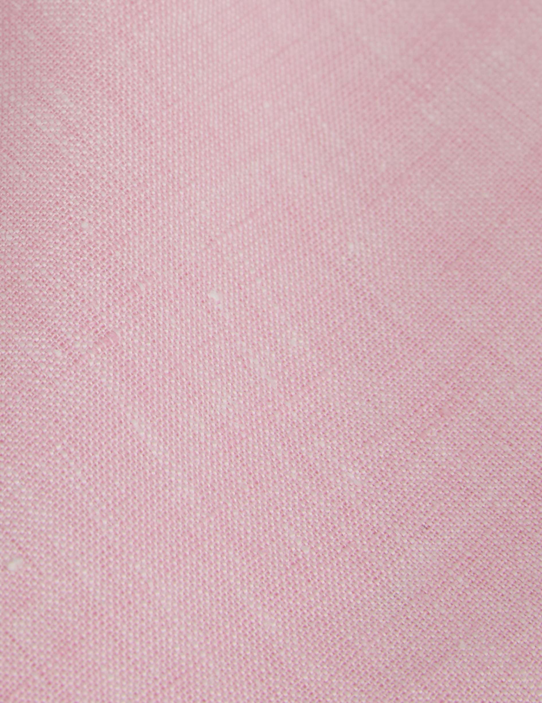 Light pink linen Lanaée shirt - Linen - Officer Collar