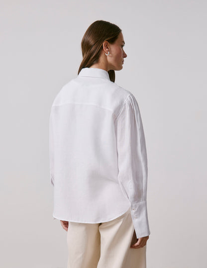 White linen Lexie shirt