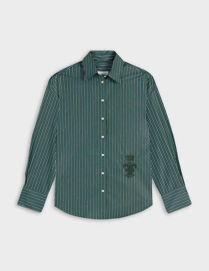 Green striped oversized Lizandra shirt