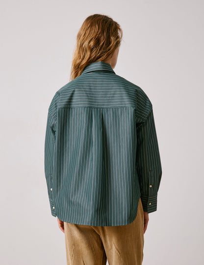 Green striped oversized Lizandra shirt