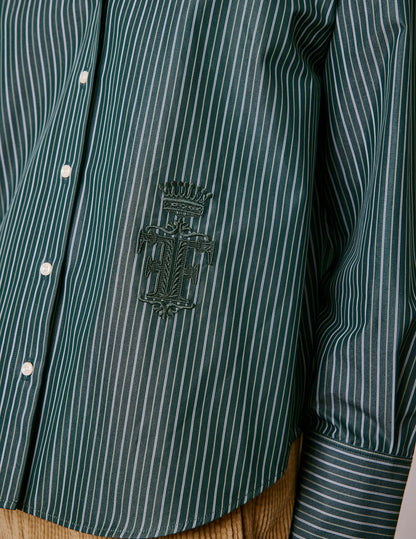 Green striped oversized Lizandra shirt