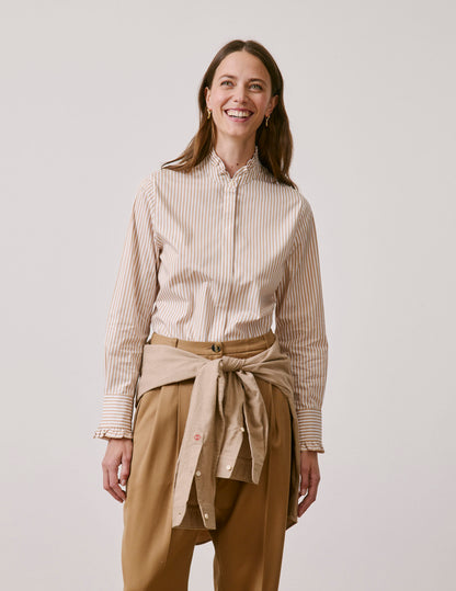 Beige striped Louison shirt