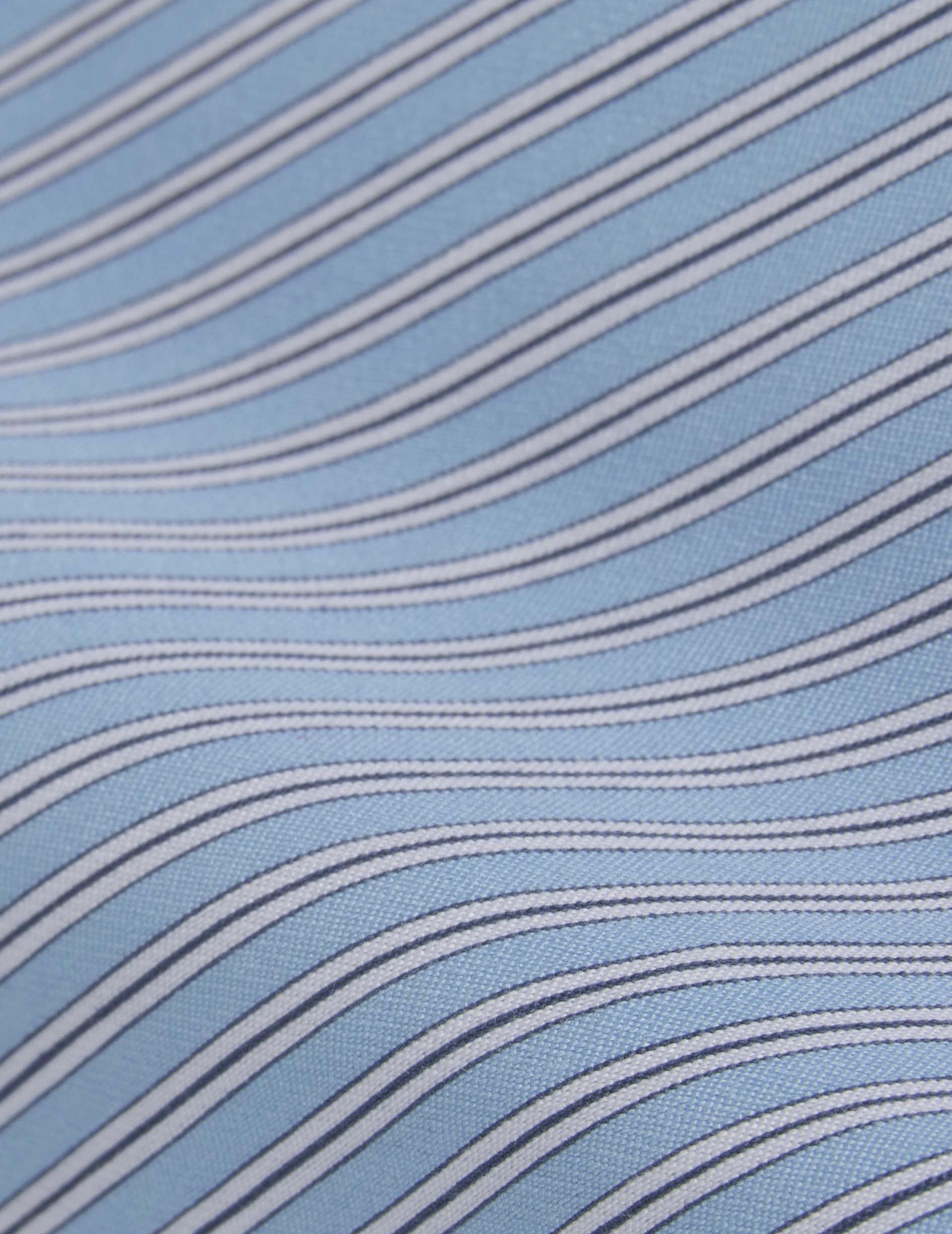 Light blue striped Louison shirt - Viscose - Victorian Collar