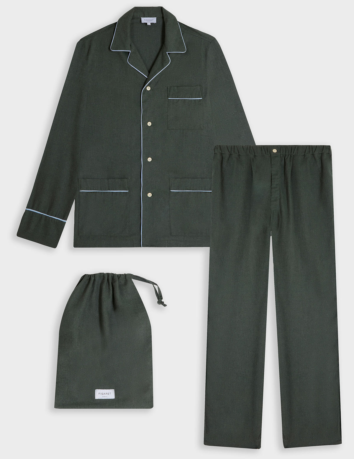 Green cotton Louis pajamas