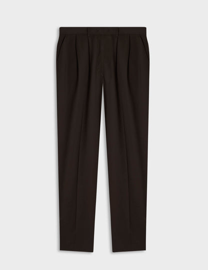 Brown virgin wool Lyzie suit pants