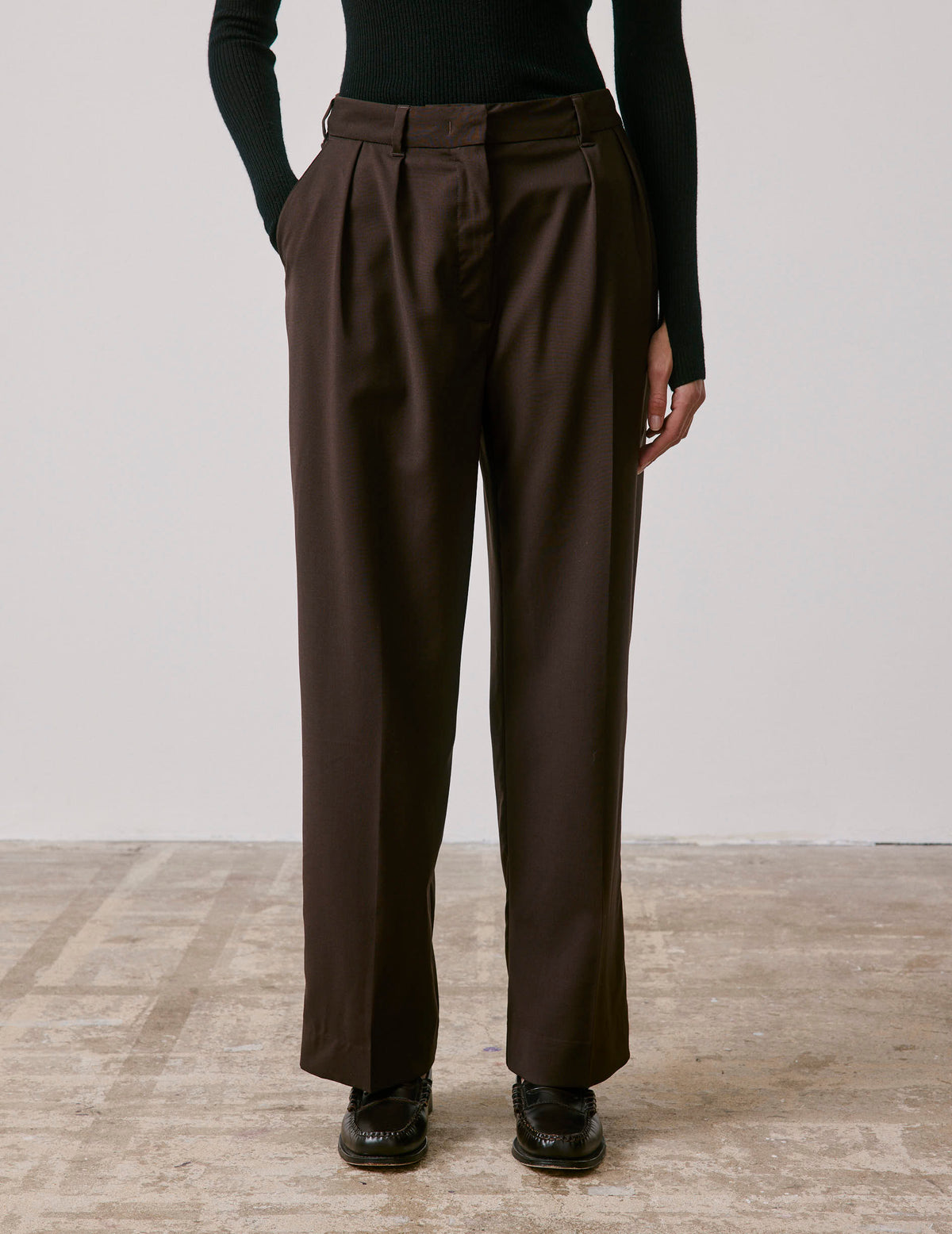 Brown virgin wool Lyzie suit pants