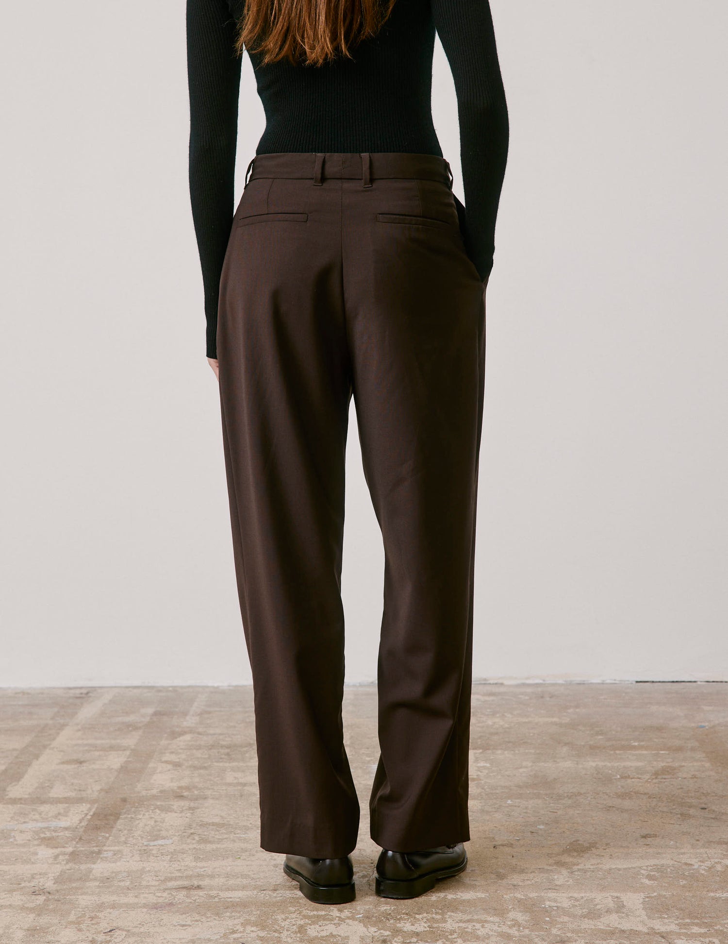 Brown virgin wool Lyzie suit pants