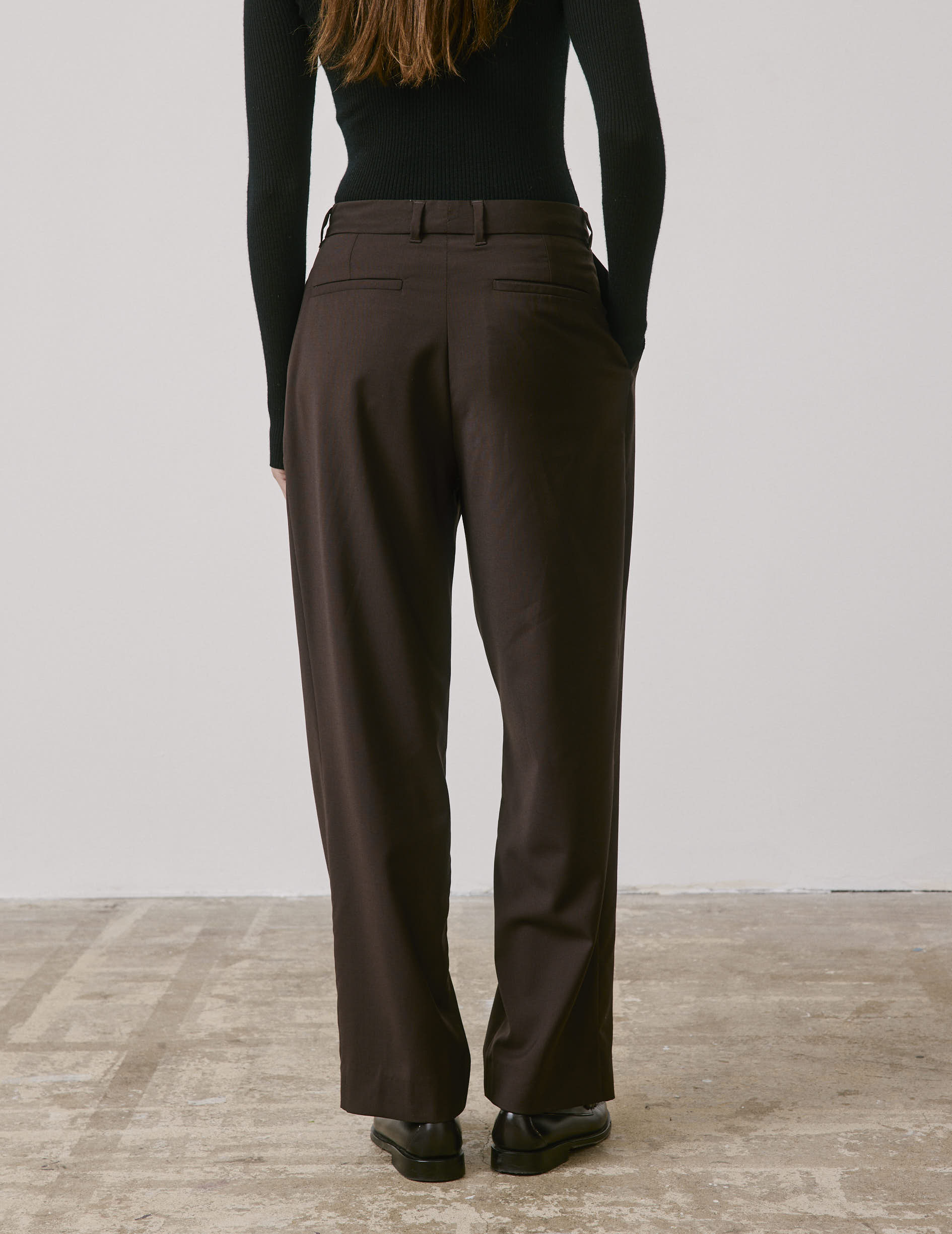 Brown virgin wool Lyzie suit pants