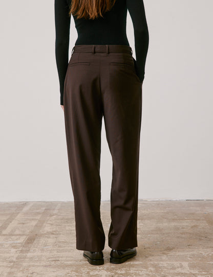 Brown virgin wool Lyzie suit pants