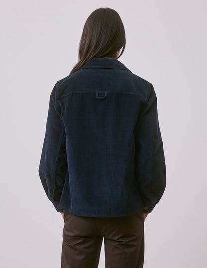 Navy velvet Mael overshirt