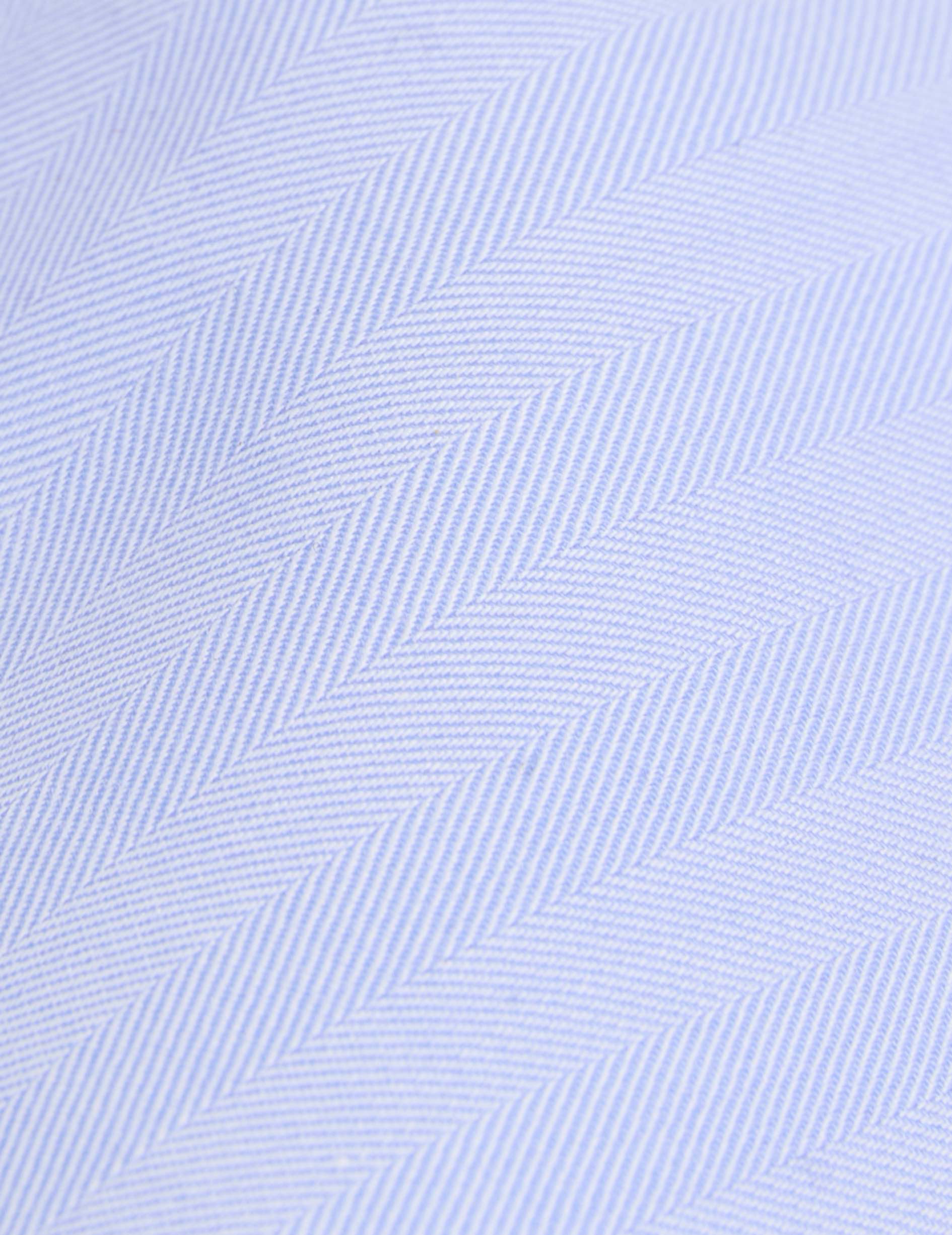 Semi-fitted blue shirt - Chevron - Majestic Collar