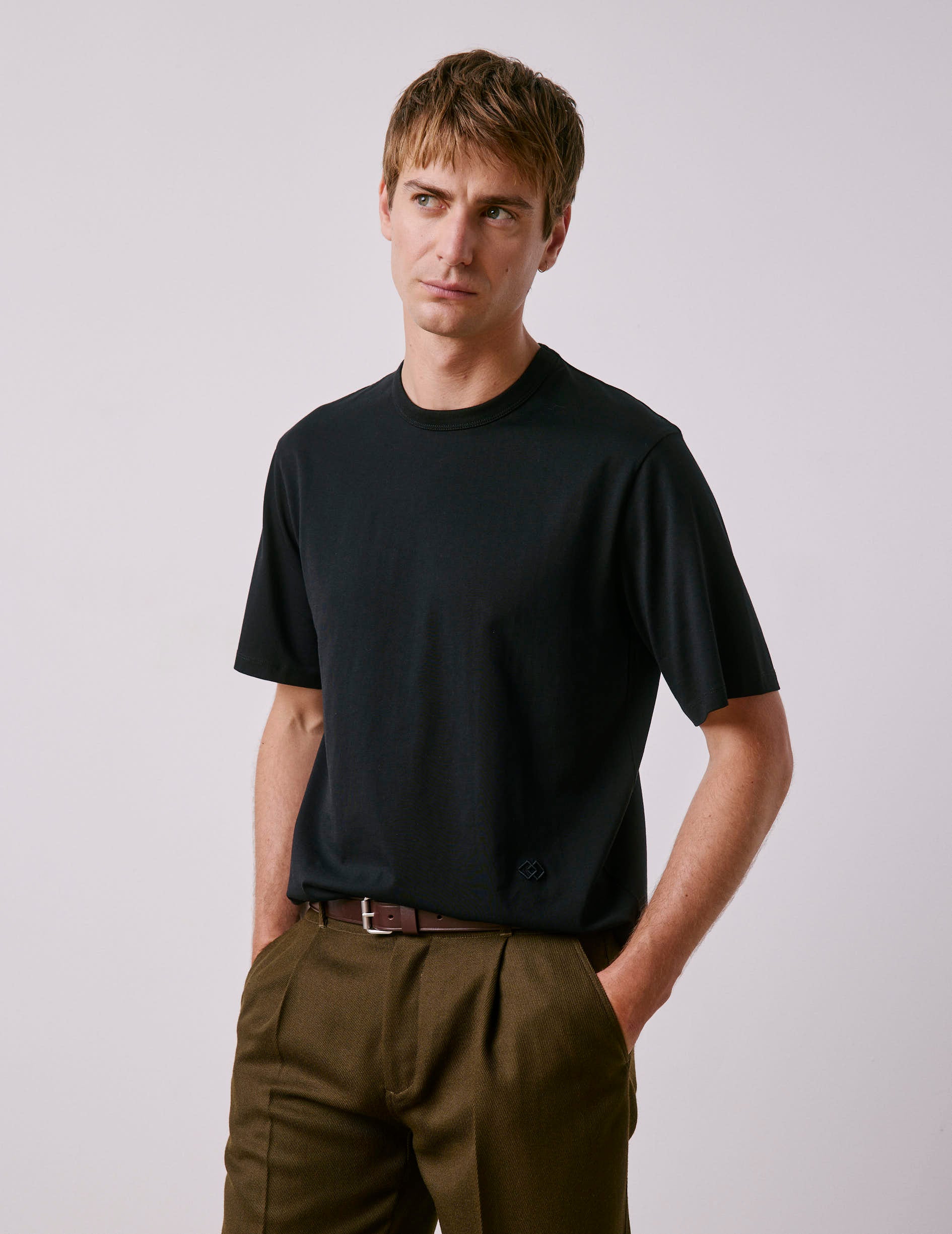 Black Supima cotton Marcel T-shirt