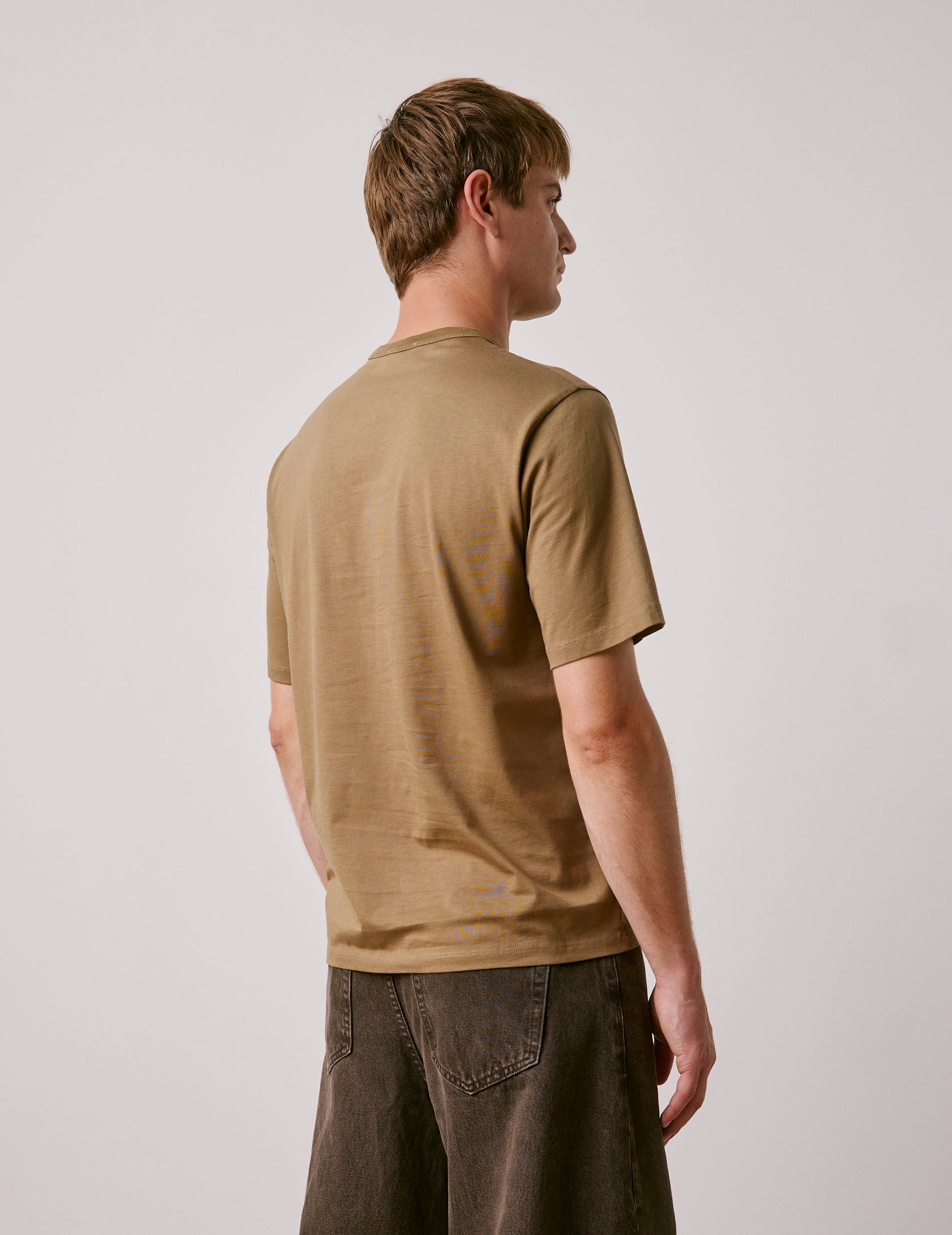 Khaki Supima cotton Marcel T-shirt