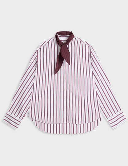 Burgundy striped Margaux shirt