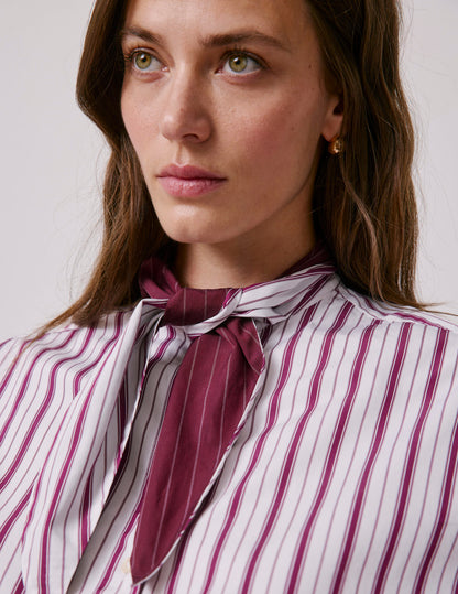 Burgundy striped Margaux shirt