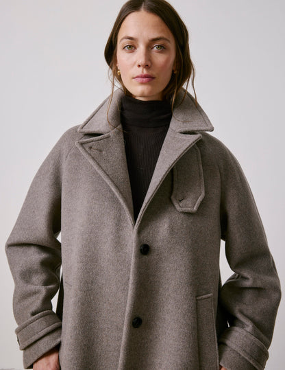 Taupe wool Marielle coat