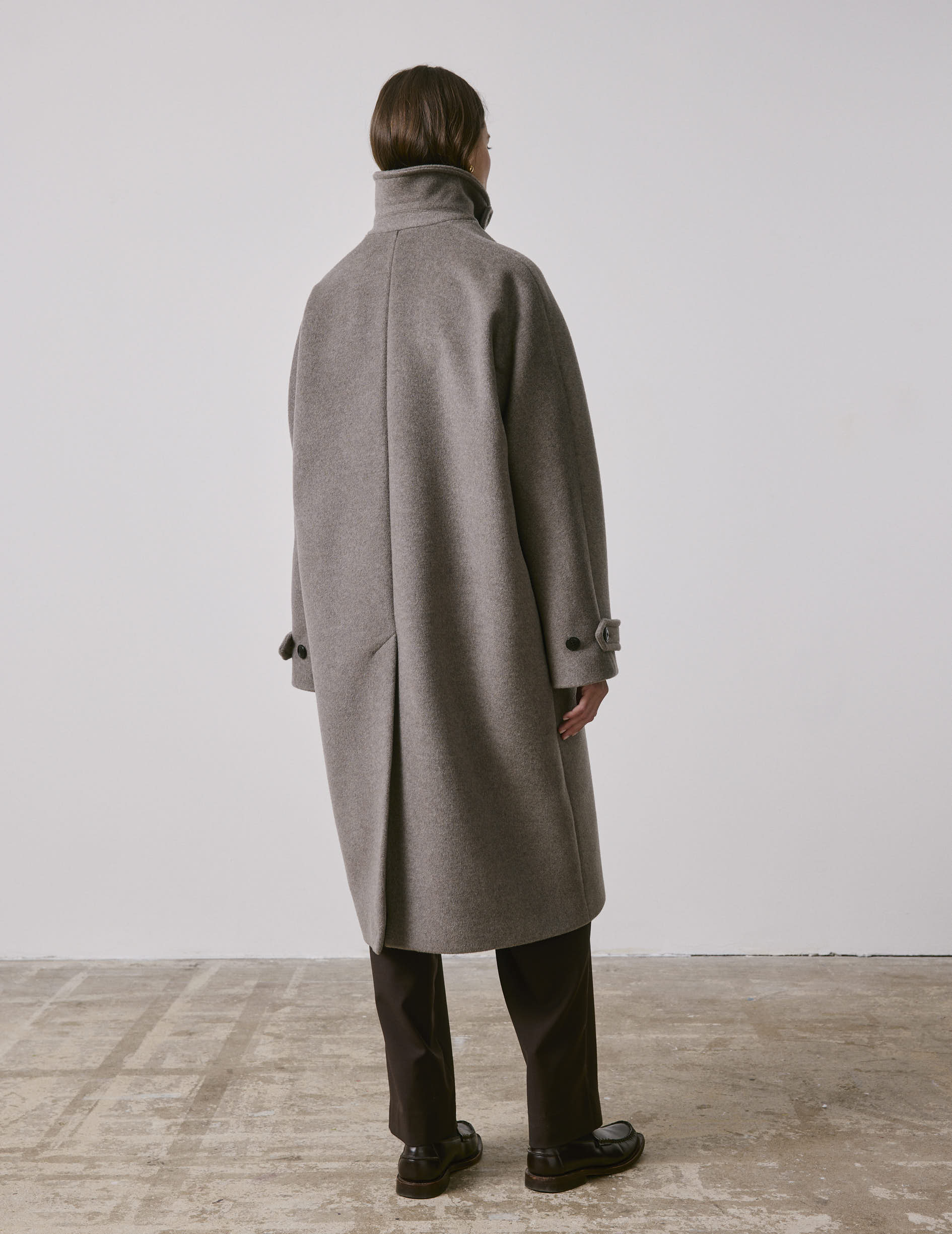 Taupe wool Marielle coat