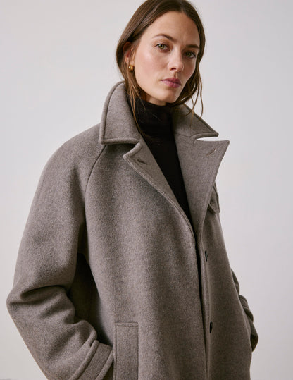 Taupe wool Marielle coat