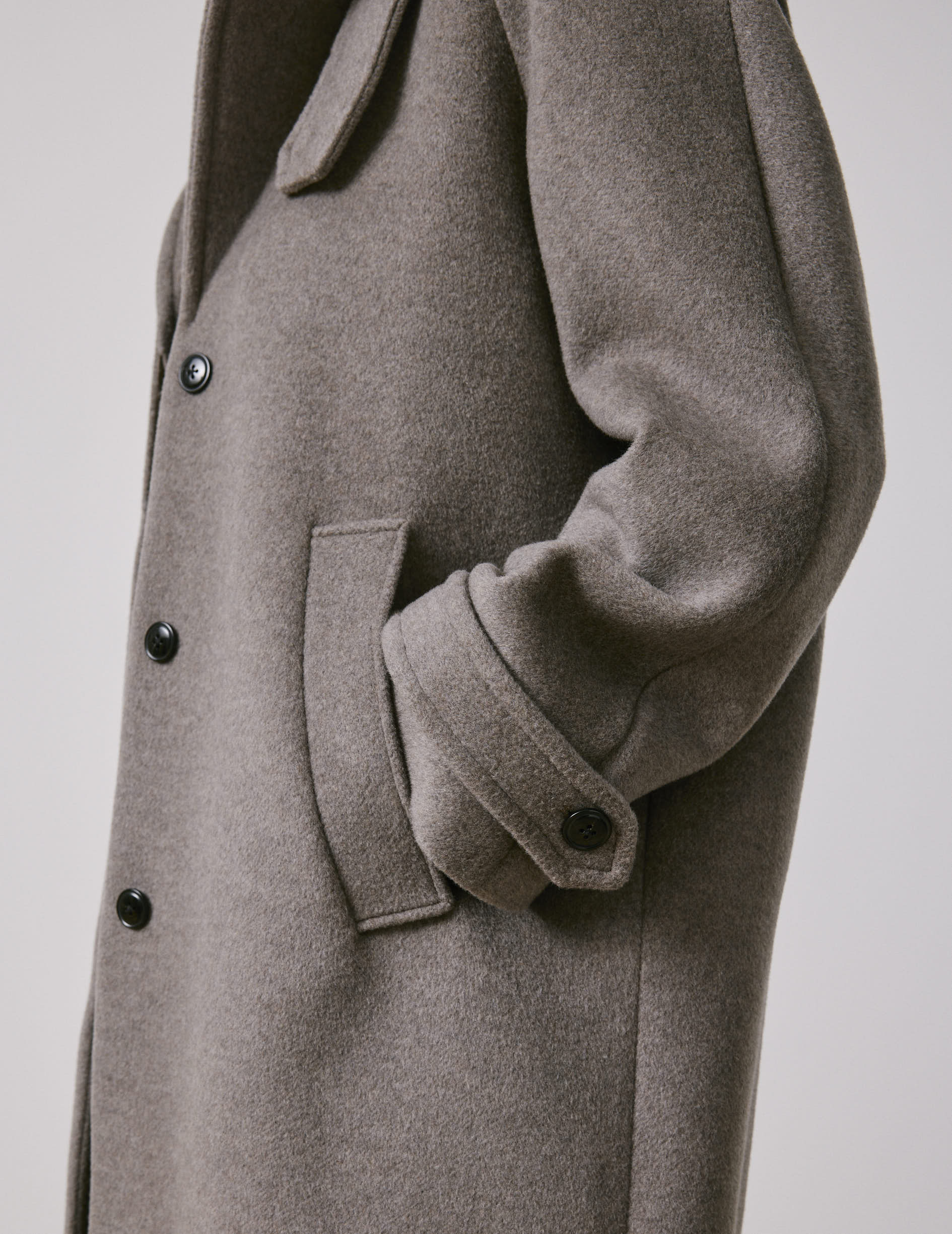 Taupe wool Marielle coat