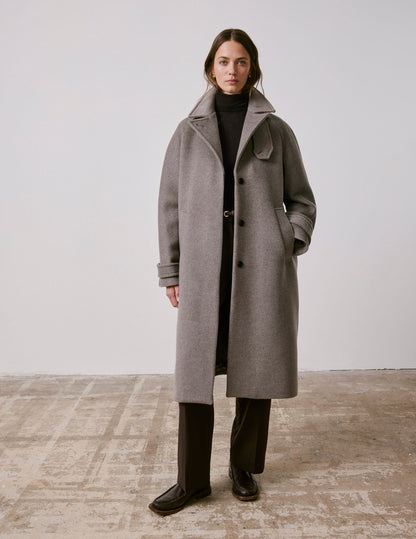 Taupe wool Marielle coat