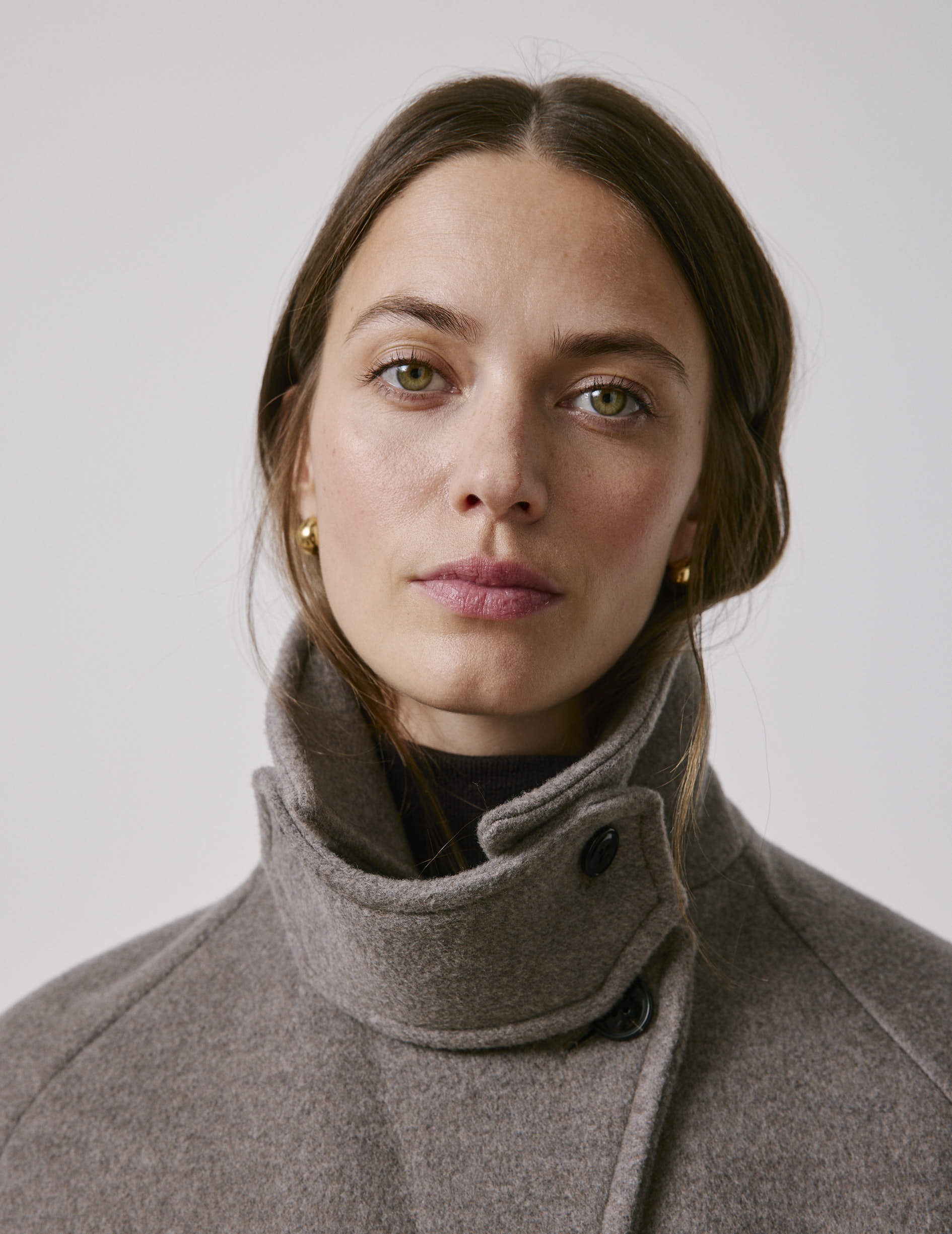 Taupe wool Marielle coat