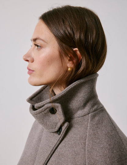 Taupe wool Marielle coat