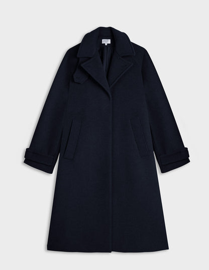 Navy wool Marielle coat