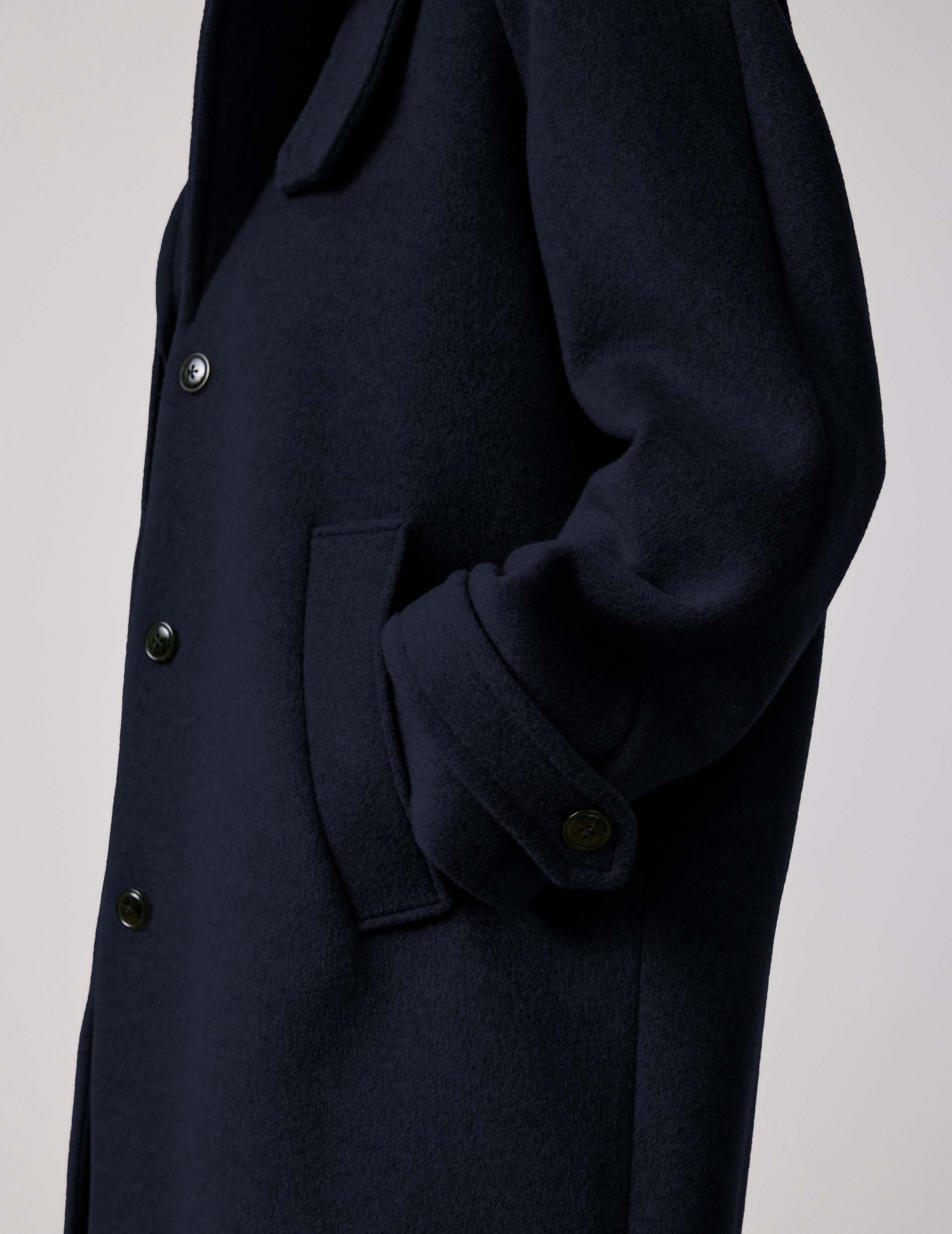 Navy wool Marielle coat