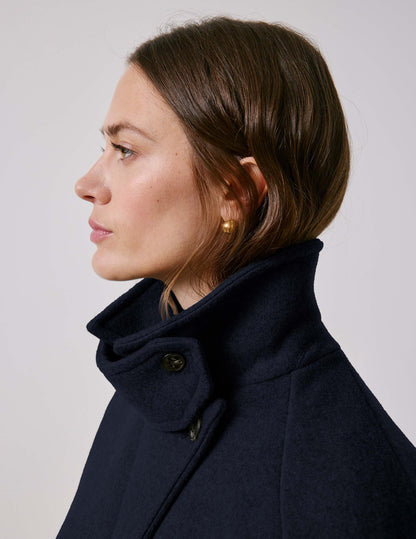 Navy wool Marielle coat