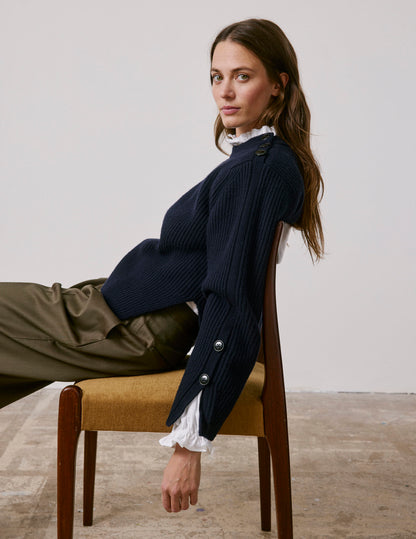 Navy merino wool Marino sweater