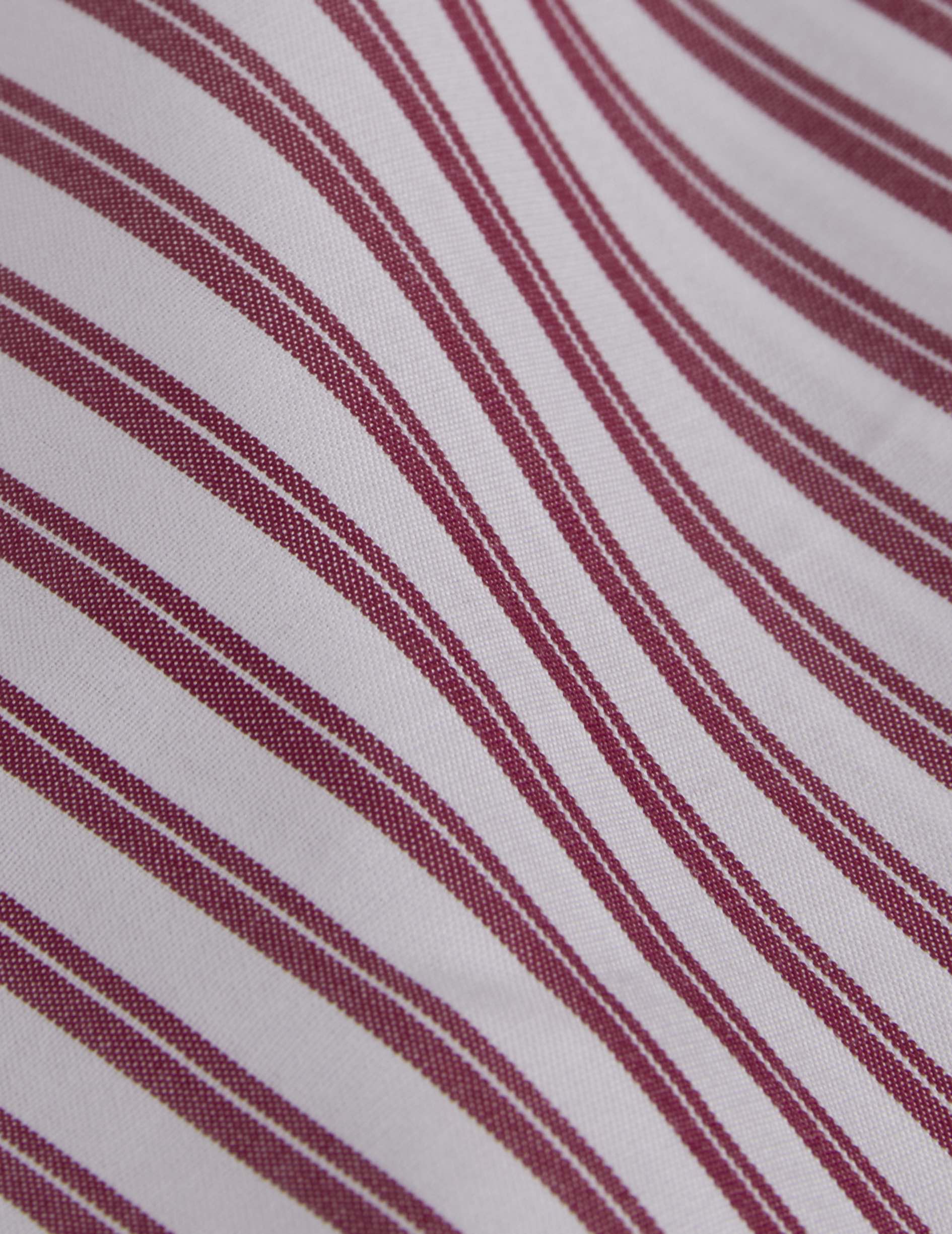 Red striped Marion shirt - Poplin - Shirt Collar