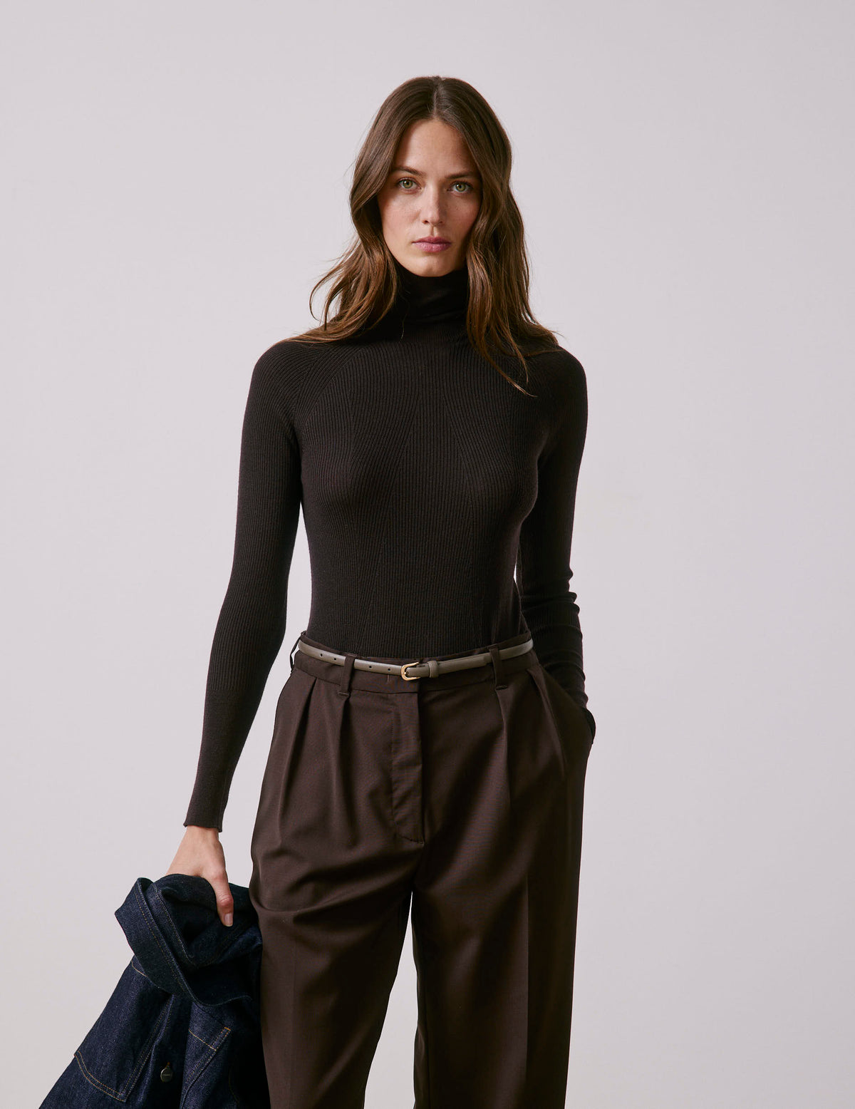 Brown merino wool Masha sweater
