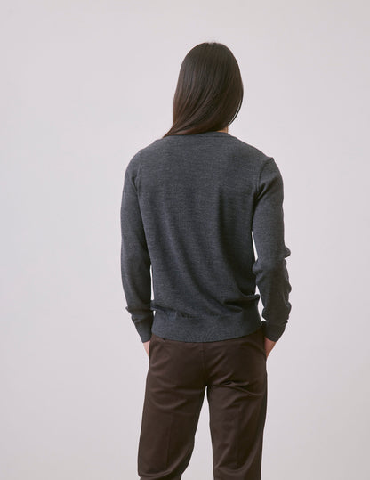 Grey merino wool Massimo sweater