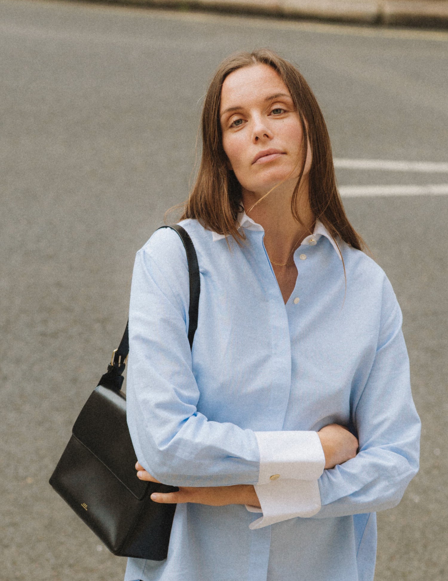 Blue Mathéa shirt - Oxford - Shirt Collar