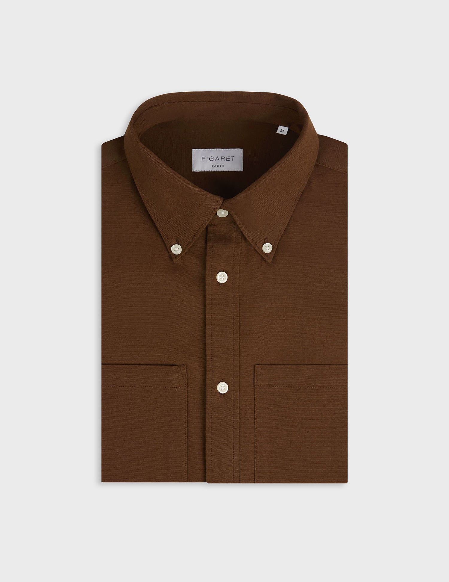 Brown Mathéo shirt - Ottoman - Prodigious buttoned Collar#5