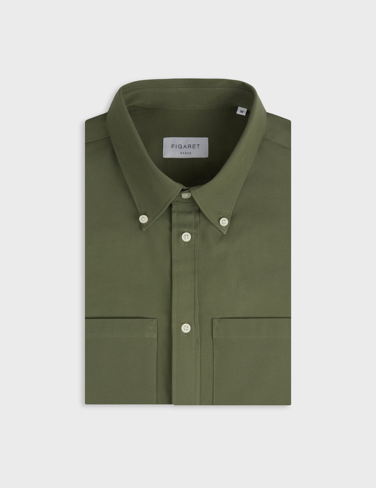 Khaki Mathéo shirt - Ottoman - Prodigious buttoned Collar#4