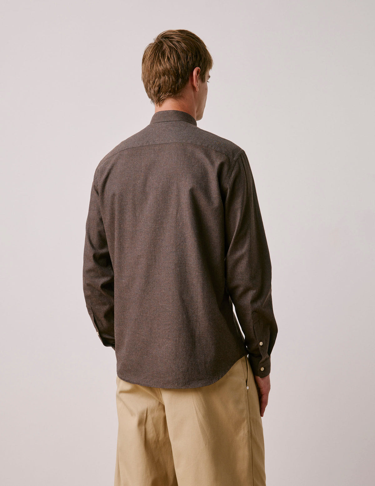 Brown flannel Mathias shirt - Flannel - Officer Collar#2