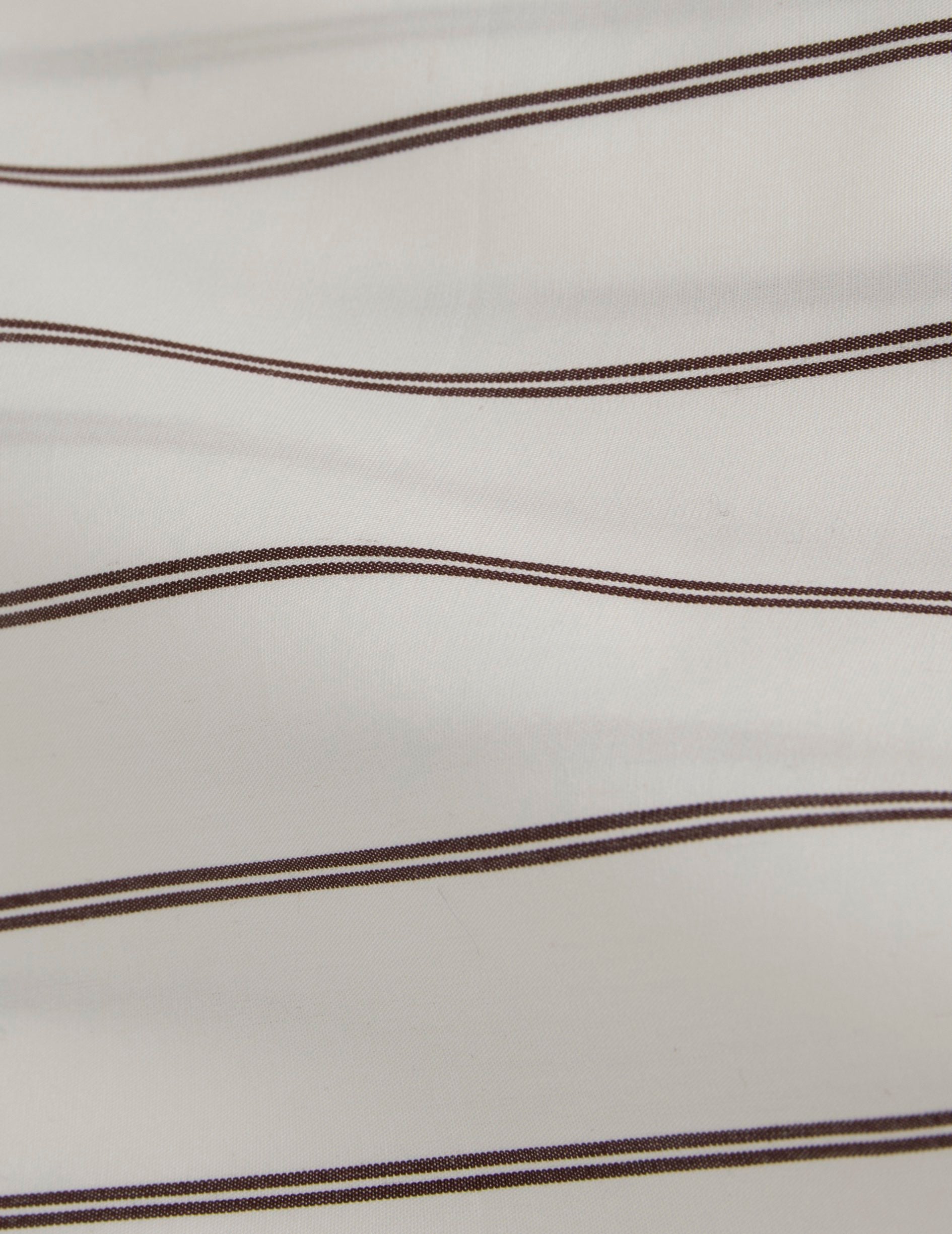 Brown striped Mathilde shirt - Poplin - Shirt Collar