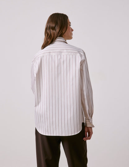 Brown striped Mathilde shirt