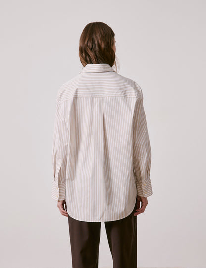 Beige striped Mathilde shirt